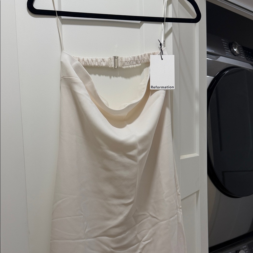 Reformation Strapless White Nino Dress Size 4